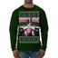 Daddy's Home Pink Suit, I'll Be Home for Christmas | Funny Santa Clause President Donald Trump Ugly Christmas Sweater Mens Long Sleeve Shirt
