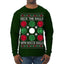 Deck the Halls with Bocce Balls, Funny Classic Italy Italian Sports Ugly Christmas Sweater Mens Long Sleeve Shirt