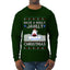 Have a Holly Jawlly Christmas, Cute Shark, Ugly Christmas Sweater Mens Long Sleeve Shirt