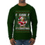 F-CAW-F IT'S CHRISTMAS, Ugly Christmas Sweater Mens Long Sleeve Shirt