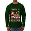 Here's A Big Package For You Santa Christmas Sweater, Ugly Christmas Sweater Mens Long Sleeve Shirt