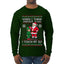 When I Think About You I Touch My Elf, Ugly Christmas Sweater Mens Long Sleeve Shirt