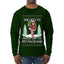 Hold My Package, Ugly Christmas Sweater Unisex Unisex Mens Long Sleeve Shirt