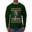 She Likes My Peppermint Stick, Ugly Christmas Sweater Unisex Mens Long Sleeve Shirt