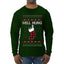 Well Hung, Ugly Christmas Sweater Unisex Mens Long Sleeve Shirt