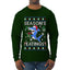 Season's Eatings Shark, Ugly Christmas Sweater Unisex Mens Long Sleeve Shirt