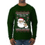 Be Nice To The Server Santa's Watching, Ugly Christmas Sweater Unisex Mens Long Sleeve Shirt