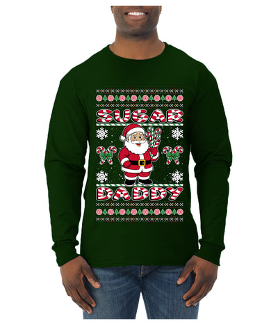 Sugar Daddy Santa, Ugly Christmas Sweater Unisex Mens Long Sleeve Shirt