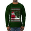 Santa Drone Show Reindeer, Ugly Christmas Sweater Unisex Mens Long Sleeve Shirt