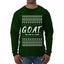 G.O.A.T. God Over All Things, Ugly Christmas Sweater Unisex Mens Long Sleeve Shirt