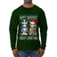 Happy Hanukkat Meowy Christmas, Ugly Christmas Sweater Unisex Mens Long Sleeve Shirt