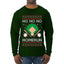 Ho Ho Ho Homerun, Baseball Fan Christmas Design, Ugly Christmas Sweater Unisex Mens Long Sleeve Shirt