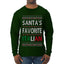 Santa's Favorite Italian, Funny Italian Christmas Sweater, Ugly Christmas Sweater Unisex Mens Long Sleeve Shirt