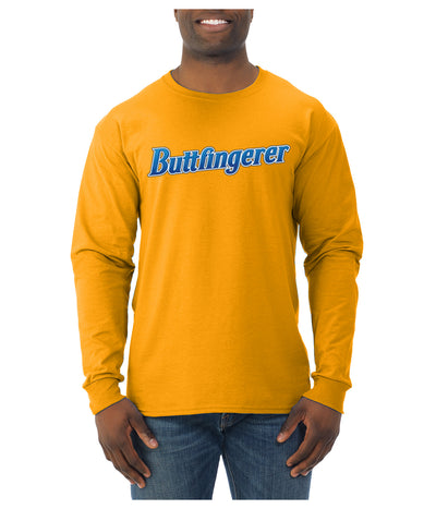 Buttfingerer Funny Candy Bar Parody Humor Mens Long Sleeve Shirt