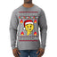 Rizz the Season Viral Internet Fire Emoji Face Meme Ugly Christmas Sweater Mens Long Sleeve Shirt