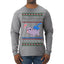 All I Want for Christmas is Moo Deng Cute Pygmy Hippo Ugly Christmas Sweater Mens Long Sleeve Shirt