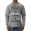 Serial Killer Docs or Christmas Movies Slaying Sleighing Ugly Christmas Sweater Mens Long Sleeve Shirt
