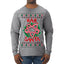 Hail Santa Funny Satanic Candy Devil Heavy Metal Satan Ugly Christmas Sweater Mens Long Sleeve Shirt
