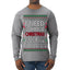 I Need a Huge Christmas Cocktail Funny Dirty Joke Drinking Ugly Christmas Sweater Mens Long Sleeve Shirt