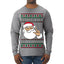 Santa Knows You've Been a Dumb Bitch Funny Vulgar Dirty Ugly Christmas Sweater Mens Long Sleeve Shirt