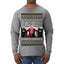 I'll Be Home for Christmas | Funny Santa Clause President Donald Trump White House Holiday Xmas Sweaters, MAGA Ugly Christmas Sweater Mens Long Sleeve Shirt