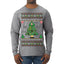 The Four Elf Food Groups Candy Canes Syrup Funny Ugly Christmas Sweater Mens Long Sleeve Shirt