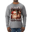 Santa Claus Bootleg Rap Music Style Ugly Christmas Sweater Mens Long Sleeve Shirt