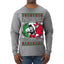 Jing a Di Jing Dominick the Italian Christmas Donkey Ugly Christmas Sweater Mens Long Sleeve Shirt