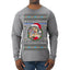 Hawk Tuah Spit On That Thang Mrs Claus Funny Meme Ugly Christmas Sweater Mens Long Sleeve Shirt