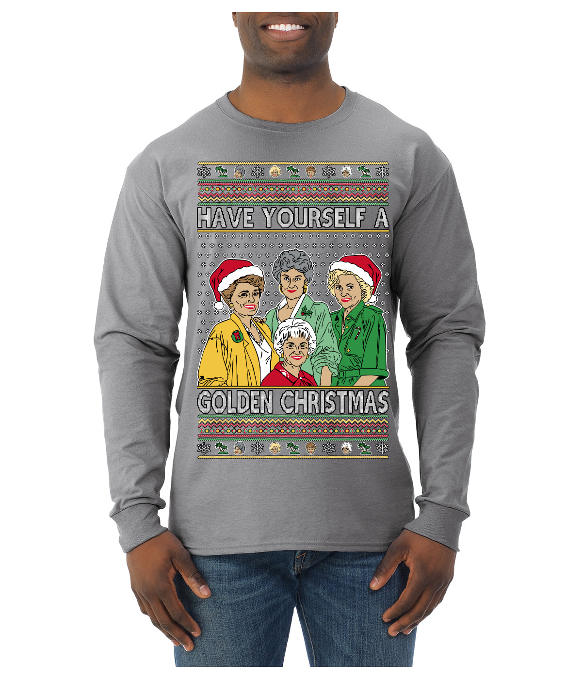 Have Yourself a Golden Christmas Classic TV Show Ugly Christmas Sweater Mens Long Sleeve Shirt