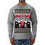 Daddy's Home Red Suit, I'll Be Home for Christmas | Funny Santa Clause President Donald Trump Ugly Christmas Sweater Mens Long Sleeve Shirt