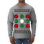 Deck the Halls with Bocce Balls, Funny Classic Italy Italian Sports Ugly Christmas Sweater Mens Long Sleeve Shirt