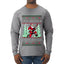 Should I Sleigh Or Should I Go, 80s Rock n' Roll Song, Electric Guitar, Ugly Christmas Sweater Mens Long Sleeve Shirt