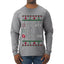 Funny Meme List Naughty, Nice, 41, Ugly Christmas Sweater Mens Long Sleeve Shirt