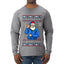 Santa Stands On Christmas, Ugly Christmas Sweater Mens Long Sleeve Shirt