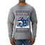 Tralalero Fa La La Brainrot, Ugly Christmas Sweater Mens Long Sleeve Shirt
