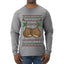 He Loves my Chestnuts, Ugly Christmas Sweater Unisex Mens Long Sleeve Shirt