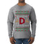 I Put The D In Reindeer, Ugly Christmas Sweater Unisex Mens Long Sleeve Shirt