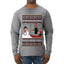 Aura Farming Through The Snow Meme, Ugly Christmas Sweater Unisex Mens Long Sleeve Shirt