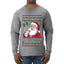 I'm Into Fitness Cookie In My Mouth Santa, Ugly Christmas Sweater Unisex Mens Long Sleeve Shirt