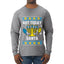 Not Today Santa Menorah Hanukkah, Ugly Christmas Sweater Unisex Mens Long Sleeve Shirt