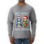 Happy Hanukkat Meowy Christmas, Ugly Christmas Sweater Unisex Mens Long Sleeve Shirt
