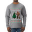 Squatching Through The Snow Bigfoot, Ugly Christmas Sweater Unisex Mens Long Sleeve Shirt