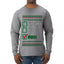 Naughty Nice, Irish, Irish Christmas, Ugly Christmas Sweater Unisex Mens Long Sleeve Shirt