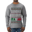 Santa's Favorite Italian, Funny Italian Christmas Sweater, Ugly Christmas Sweater Unisex Mens Long Sleeve Shirt