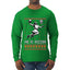 He Is Rizzin, Ugly Christmas Sweater Unisex Mens Long Sleeve Shirt