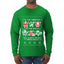To The Windows To The Walls Till Santa Decks These Halls, Ugly Christmas Sweater Unisex Mens Long Sleeve Shirt