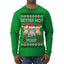 Better Not Pout, Cute Sad Santa Cats | Funny Ugly Christmas Sweater Mens Long Sleeve Shirt