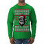 Snow's Out Hos Out | Funny Santa Claus Ugly Christmas Sweater Mens Long Sleeve Shirt