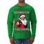 Nothing For You Whore Funny Vulgar Santa Claus Ugly Christmas Sweater Mens Long Sleeve Shirt